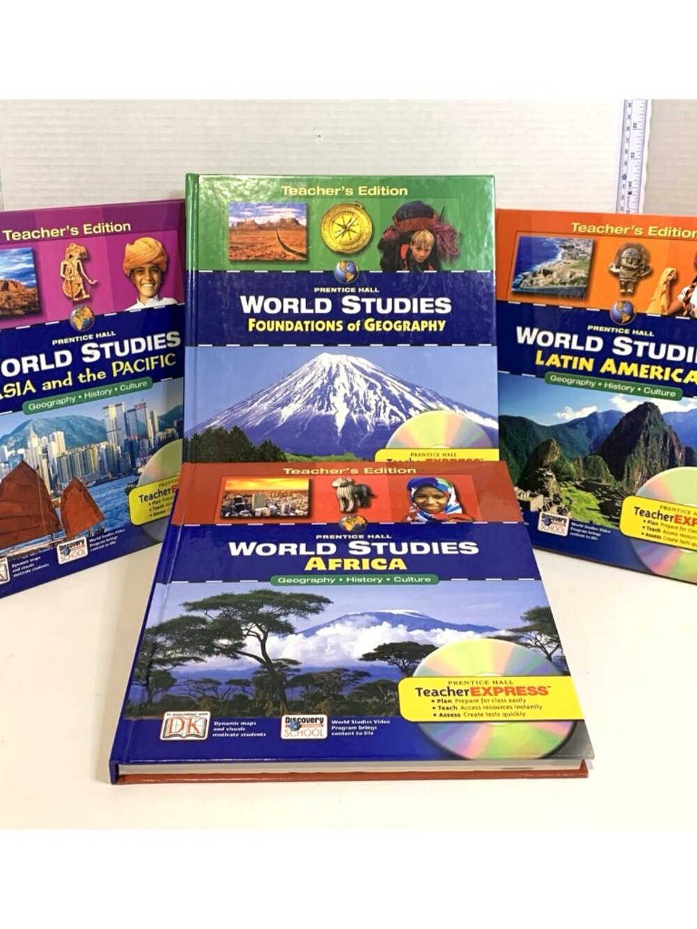 Prentice Hall World Studies Teacher's Edition Text Books Set of 4 Hardcover
